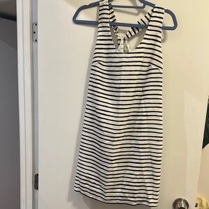 Jcrew Striped Sleeveless Shift Dress - White/Black
